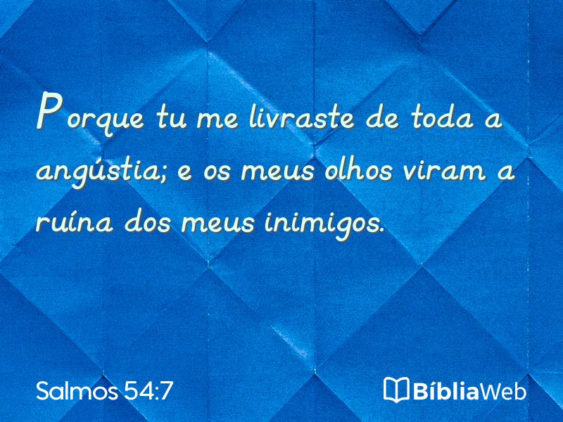 Salmos 54:7 em imagem para compartilhar