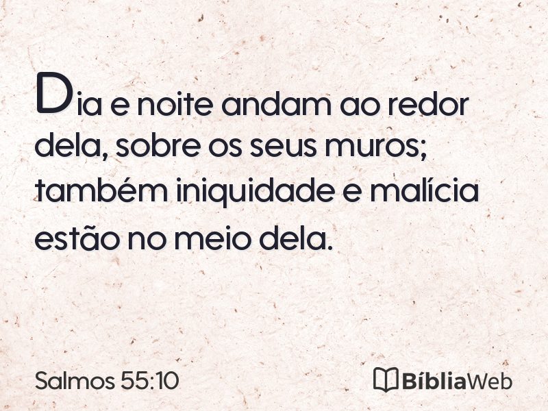 Salmos 55:10 em imagem para compartilhar