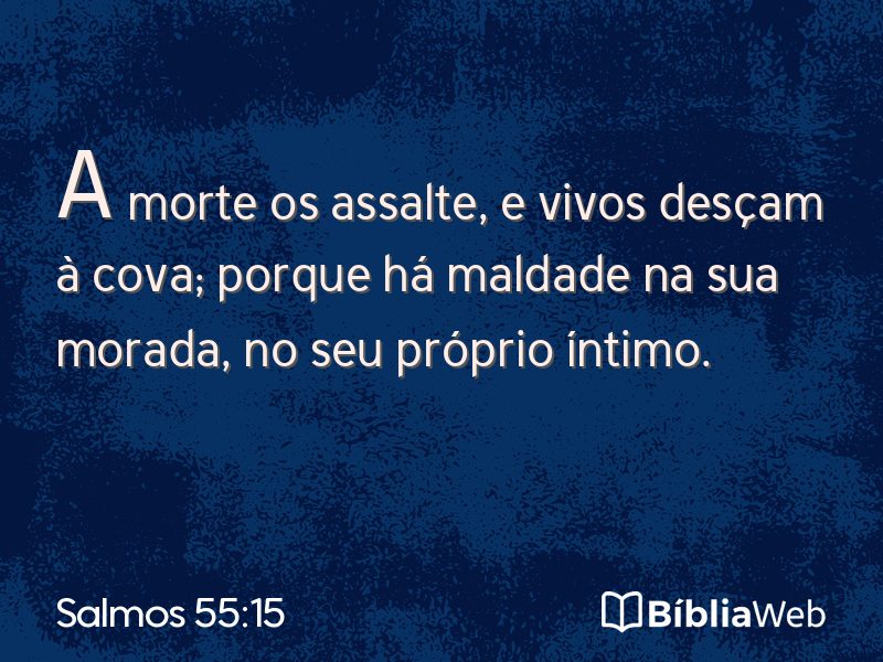 Salmos 55:15 em imagem para compartilhar