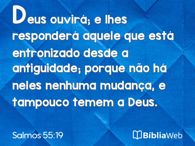 Salmos 55:19 em imagem para compartilhar