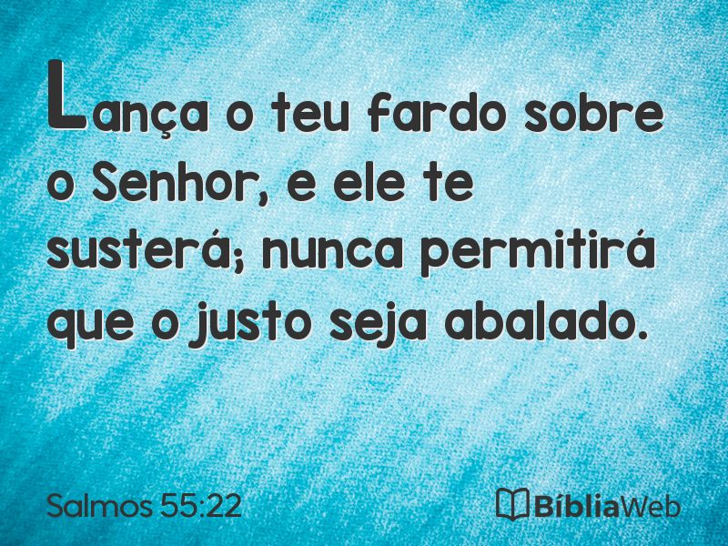 Salmos 55:22 em imagem para compartilhar