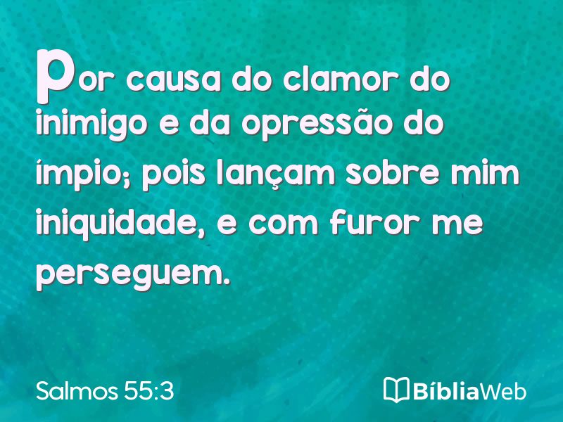 Salmos 55:3 em imagem para compartilhar
