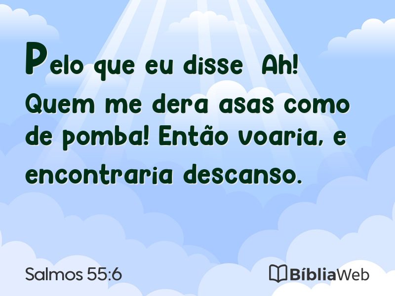 Salmos 55:6 em imagem para compartilhar