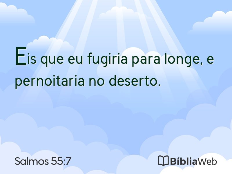 Salmos 55:7 em imagem para compartilhar