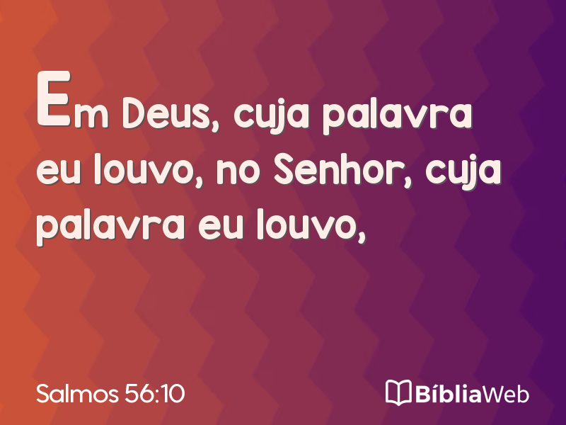 Salmos 56:10 em imagem para compartilhar
