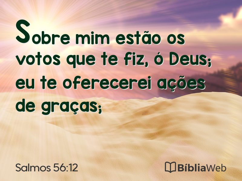 Salmos 56:12 em imagem para compartilhar