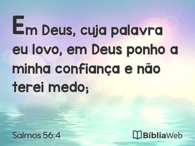 Salmos 56:4 em imagem para compartilhar