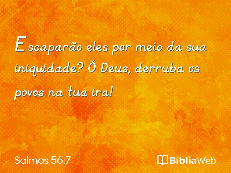 Salmos 56:7 em imagem para compartilhar