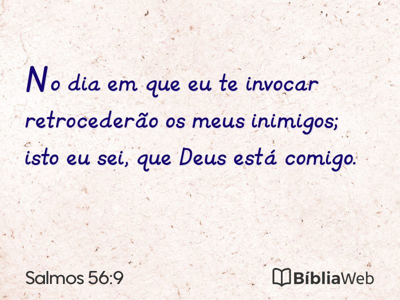 Salmos 56:9 em imagem para compartilhar