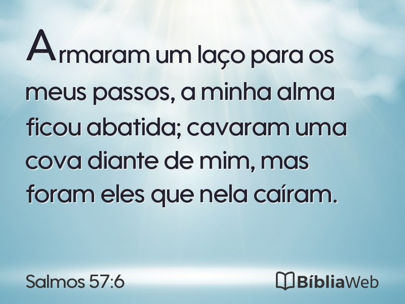 Salmos 57:6 em imagem para compartilhar