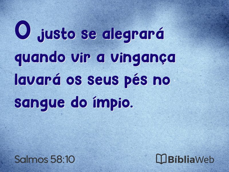 Salmos 58:10 em imagem para compartilhar