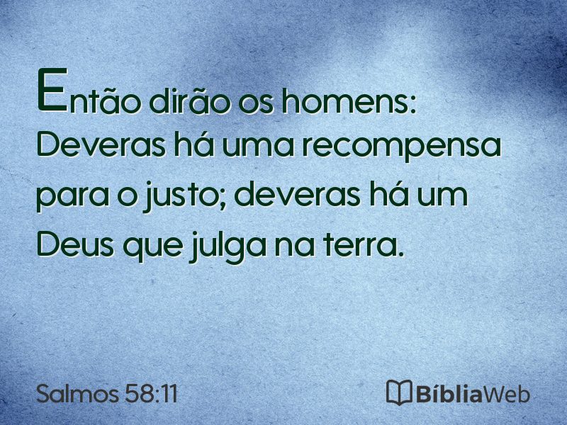 Salmos 58:11 em imagem para compartilhar