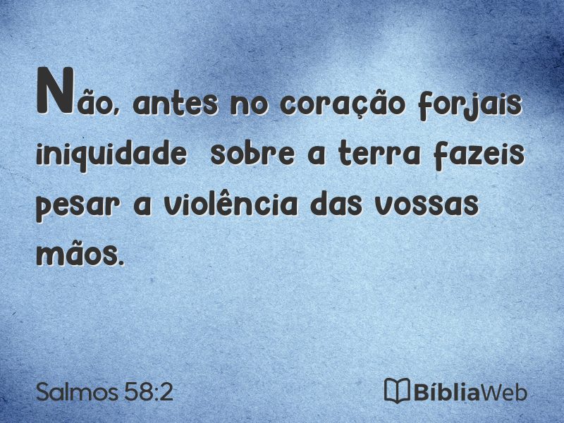 Salmos 58:2 em imagem para compartilhar