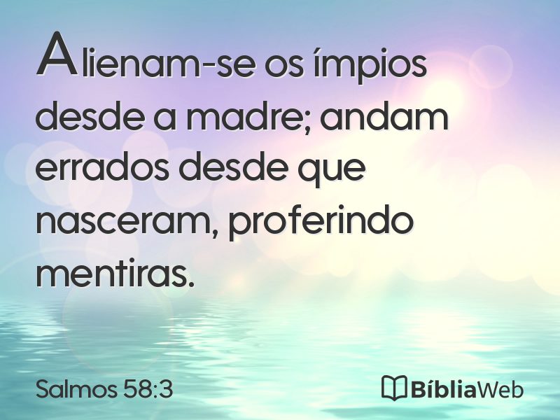Salmos 58:3 em imagem para compartilhar
