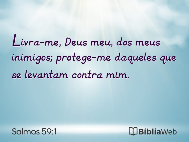 Salmos 59:1 em imagem para compartilhar