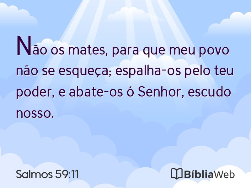 Salmos 59:11 em imagem para compartilhar