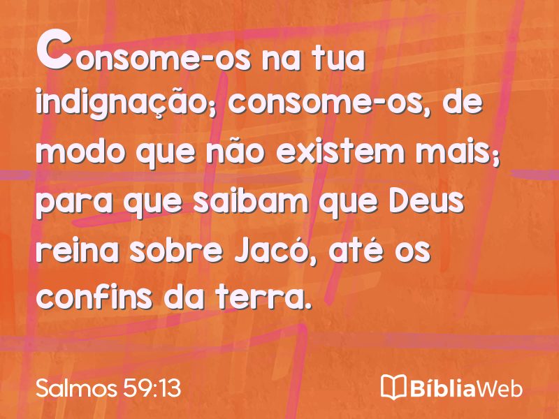 Salmos 59:13 em imagem para compartilhar