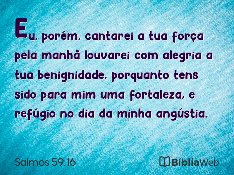 Salmos 59:16 em imagem para compartilhar