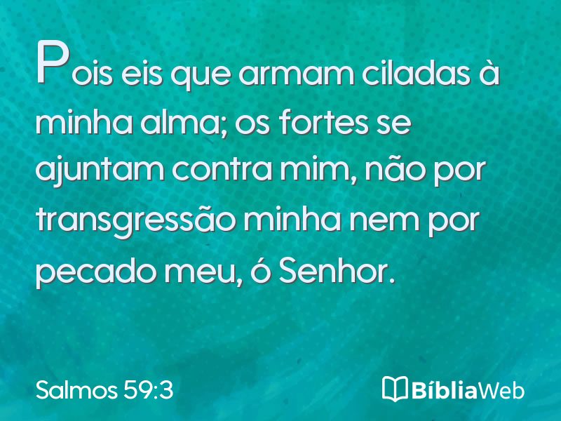 Salmos 59:3 em imagem para compartilhar