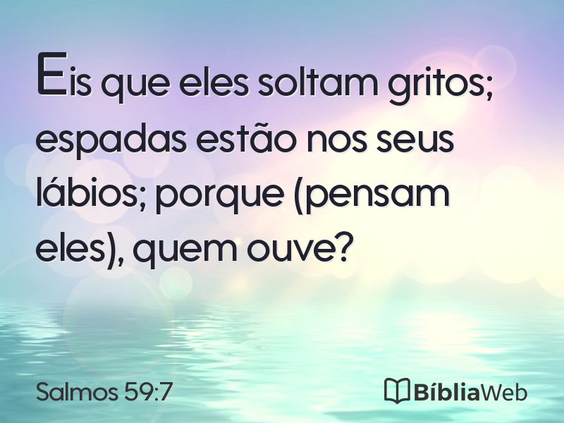 Salmos 59:7 em imagem para compartilhar