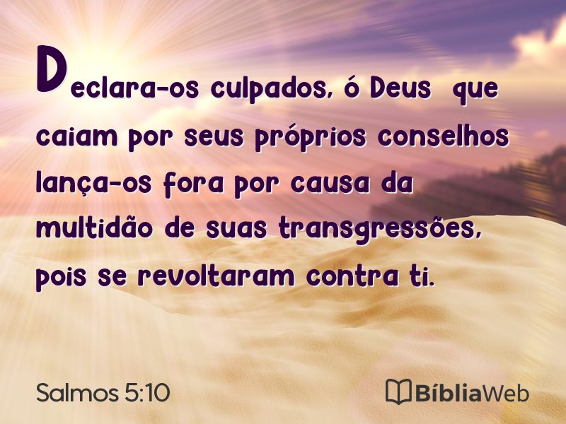 Salmos 5:10 em imagem para compartilhar