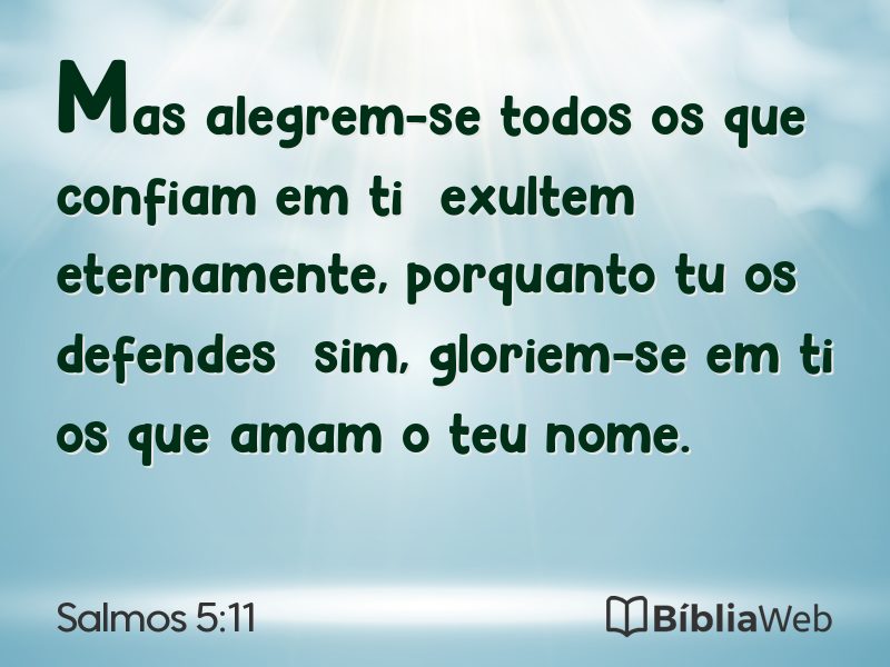 Salmos 5:11 em imagem para compartilhar