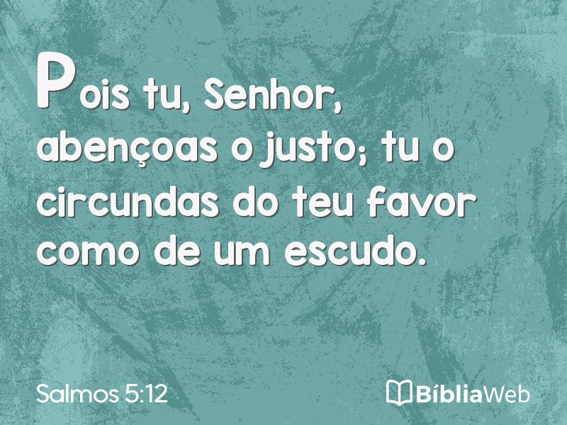 Salmos 5:12 em imagem para compartilhar
