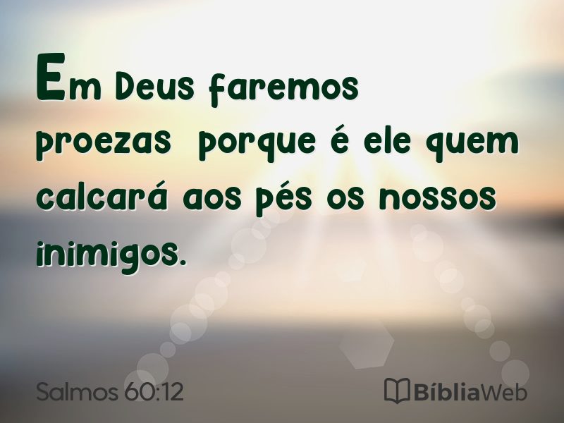 Salmos 60:12 em imagem para compartilhar