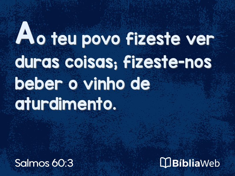 Salmos 60:3 em imagem para compartilhar