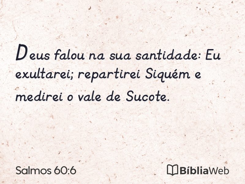 Salmos 60:6 em imagem para compartilhar