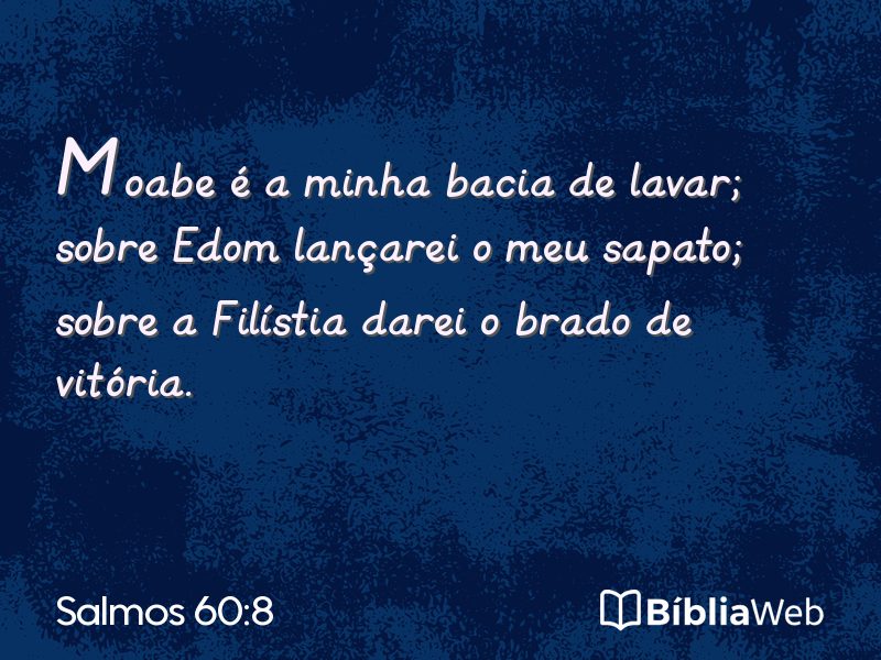 Salmos 60:8 em imagem para compartilhar