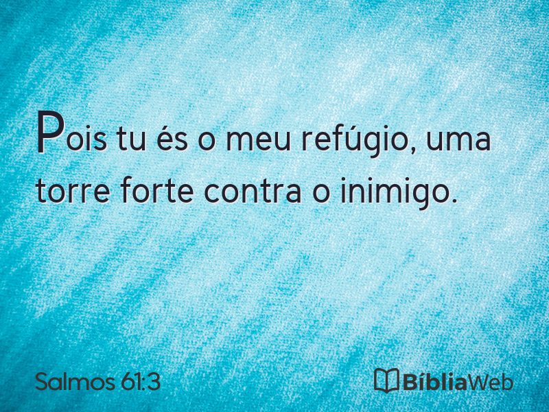 Salmos 61:3 em imagem para compartilhar