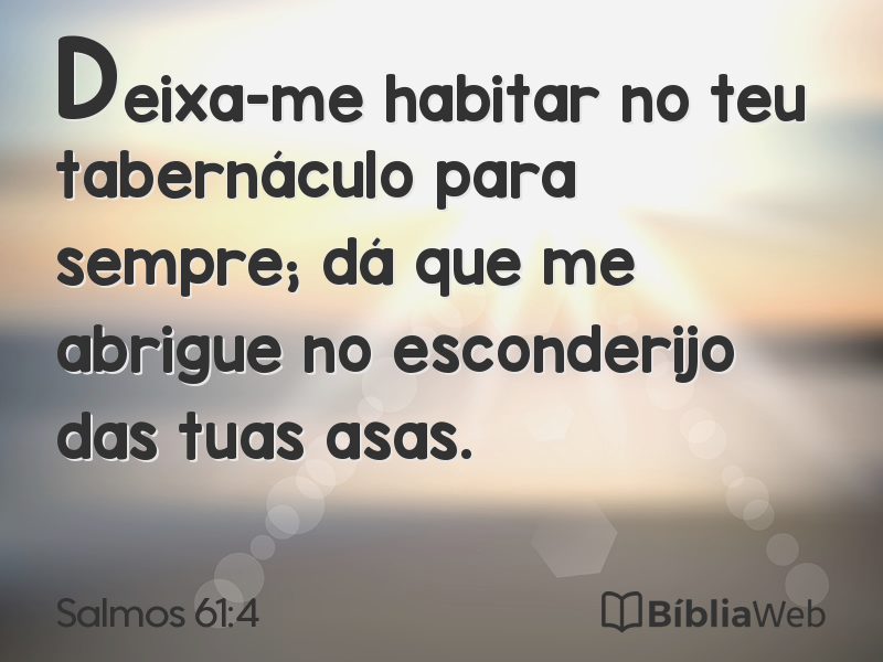 Salmos 61:4 em imagem para compartilhar