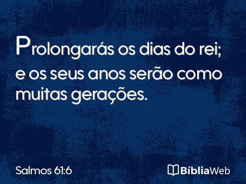 Salmos 61:6 em imagem para compartilhar