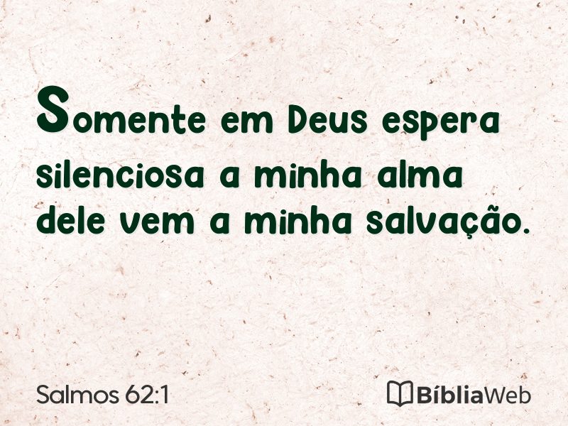 Salmos 62:1 em imagem para compartilhar