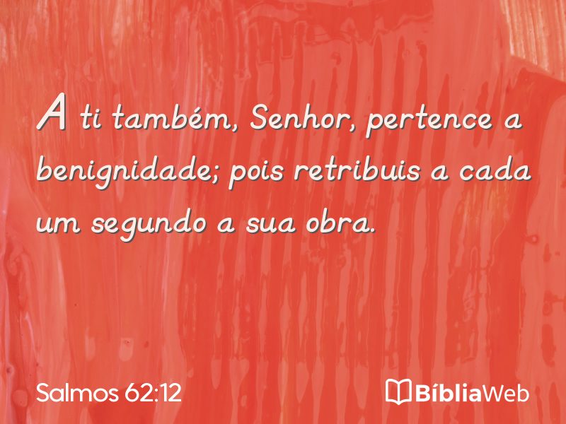 Salmos 62:12 em imagem para compartilhar