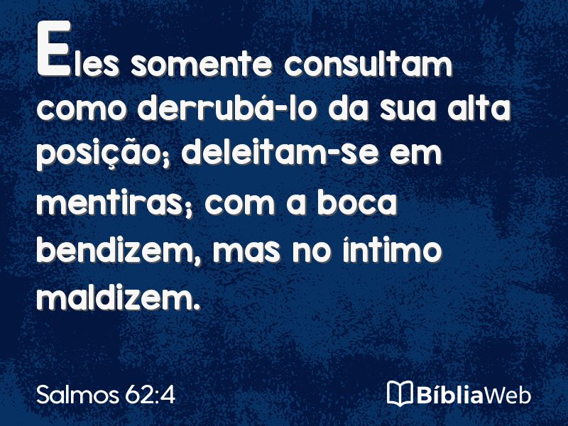 Salmos 62:4 em imagem para compartilhar