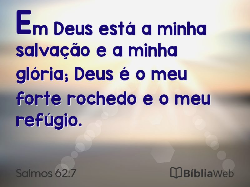 Salmos 62:7 em imagem para compartilhar