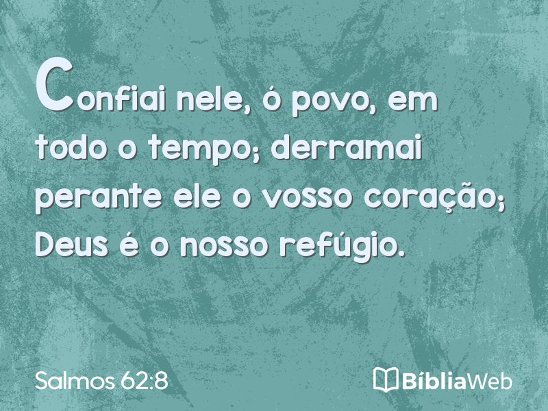 Salmos 62:8 em imagem para compartilhar
