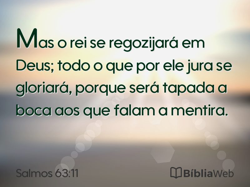 Salmos 63:11 em imagem para compartilhar