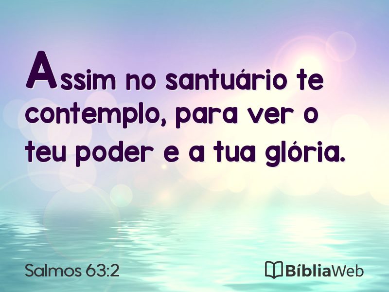 Salmos 63:2 em imagem para compartilhar