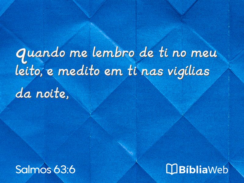 Salmos 63:6 em imagem para compartilhar
