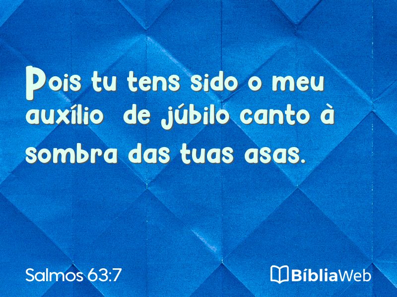 Salmos 63:7 em imagem para compartilhar