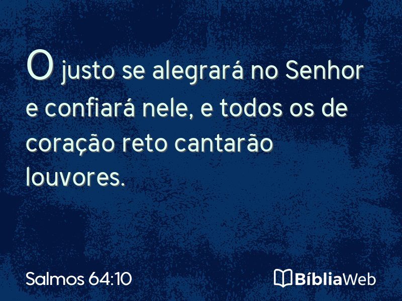 Salmos 64:10 em imagem para compartilhar