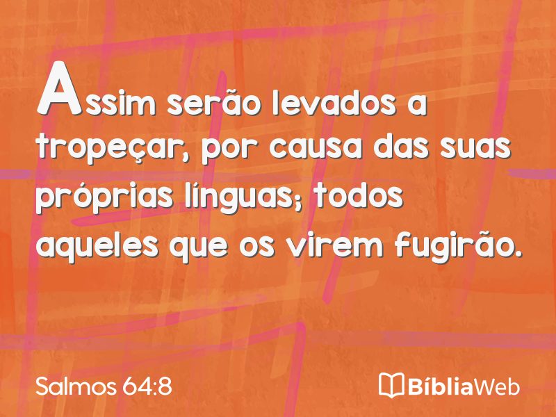 Salmos 64:8 em imagem para compartilhar