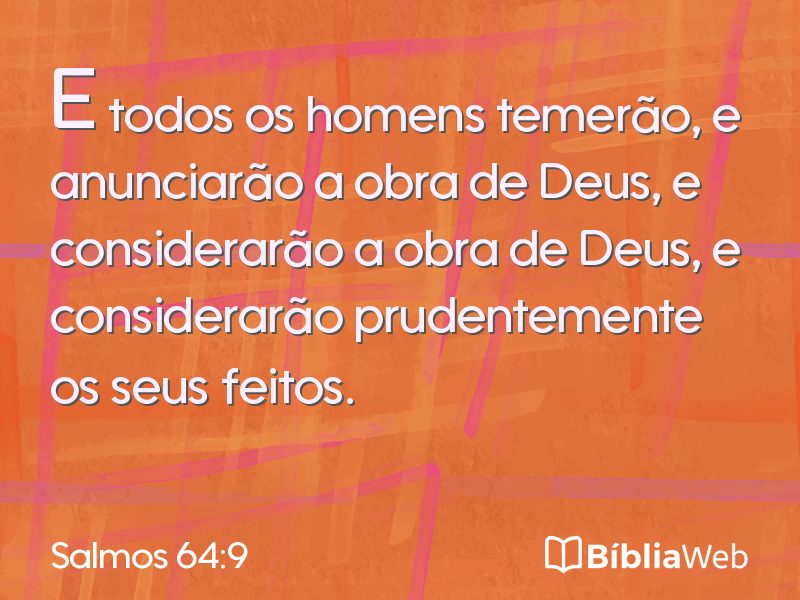 Salmos 64:9 em imagem para compartilhar