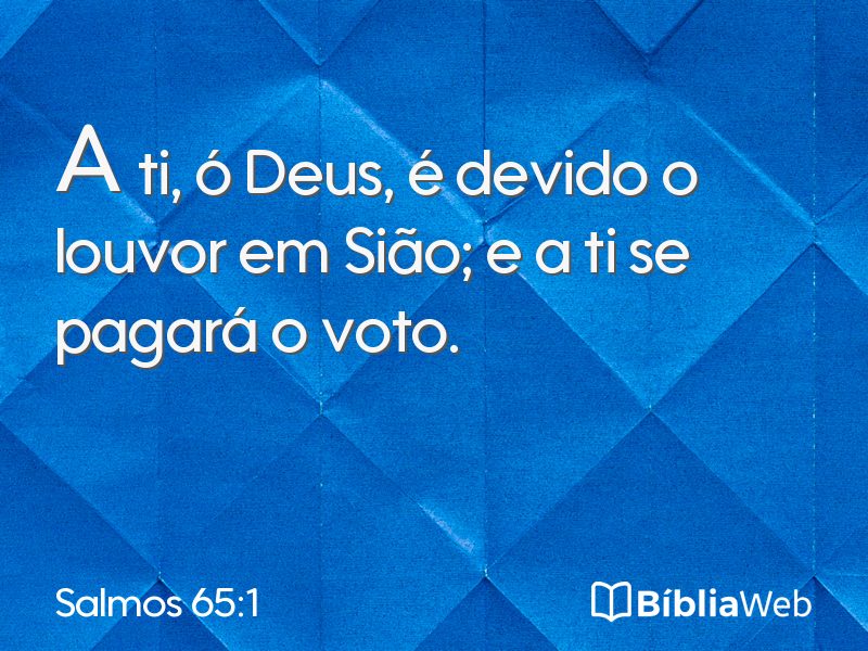 Salmos 65:1 em imagem para compartilhar