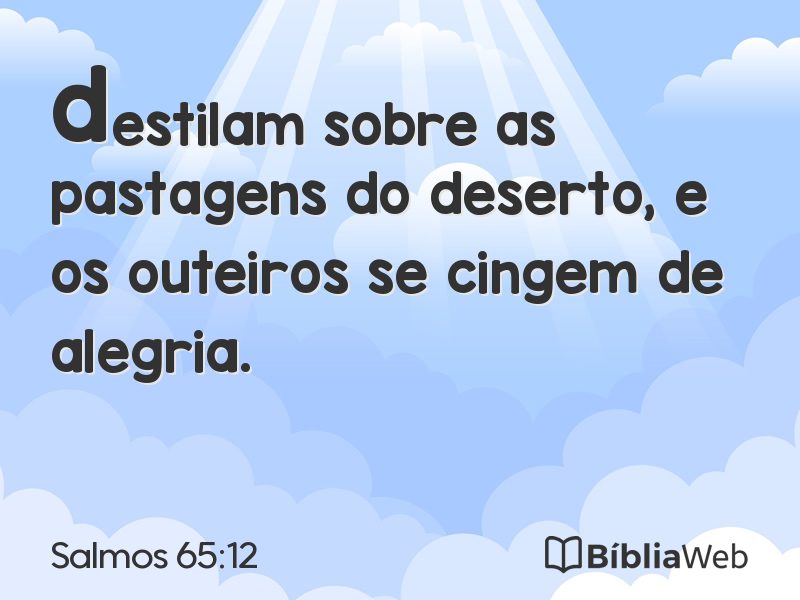 Salmos 65:12 em imagem para compartilhar