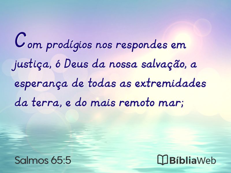 Salmos 65:5 em imagem para compartilhar