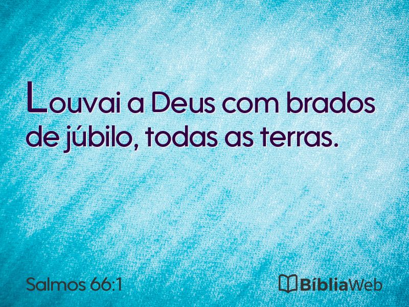 Salmos 66:1 em imagem para compartilhar
